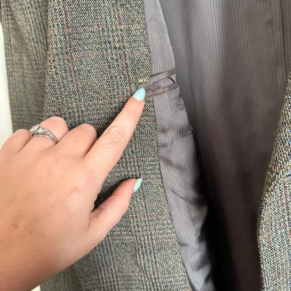 ERMENEGILDO ZEGNA Soft Wool Light brown glen plaid Blazer Sports Coat 54 / 48 R